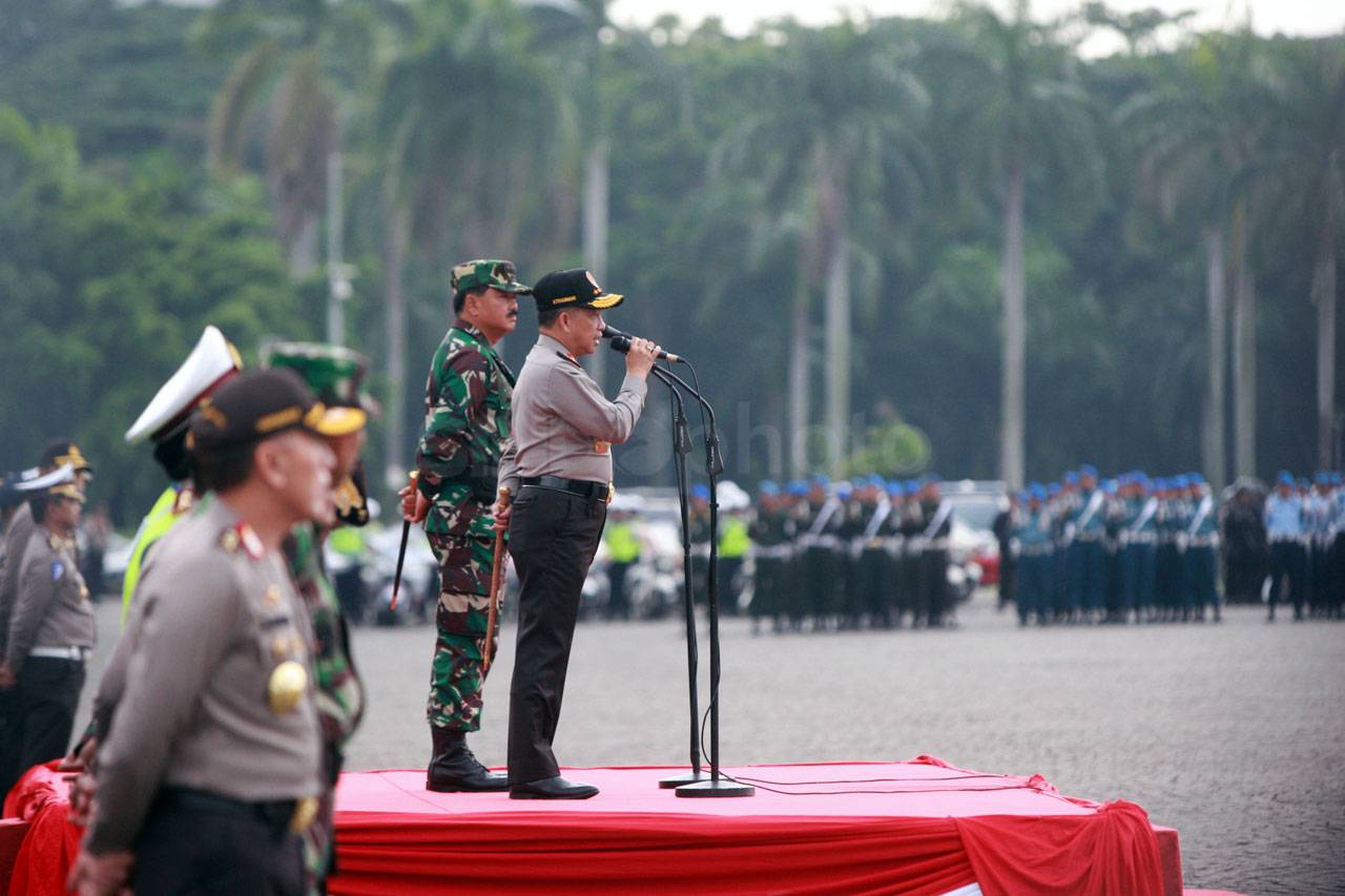 Polri-TNI Gelar Apel...