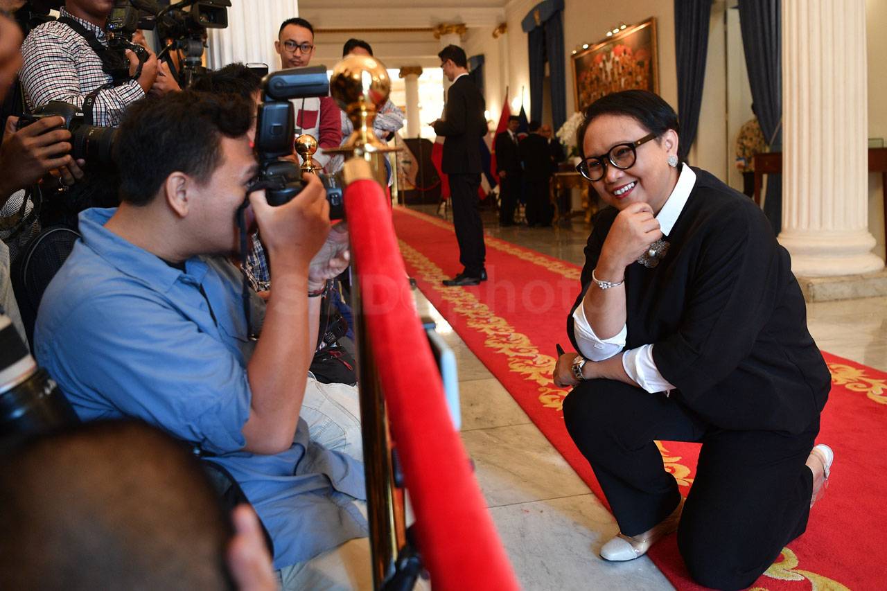 Menlu Retno Marsudi...