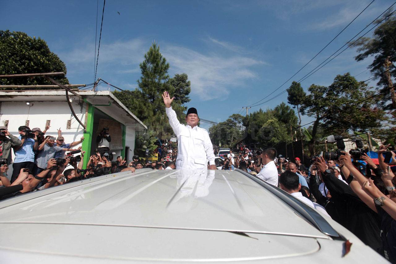 Capres Prabowo Nyoblos...