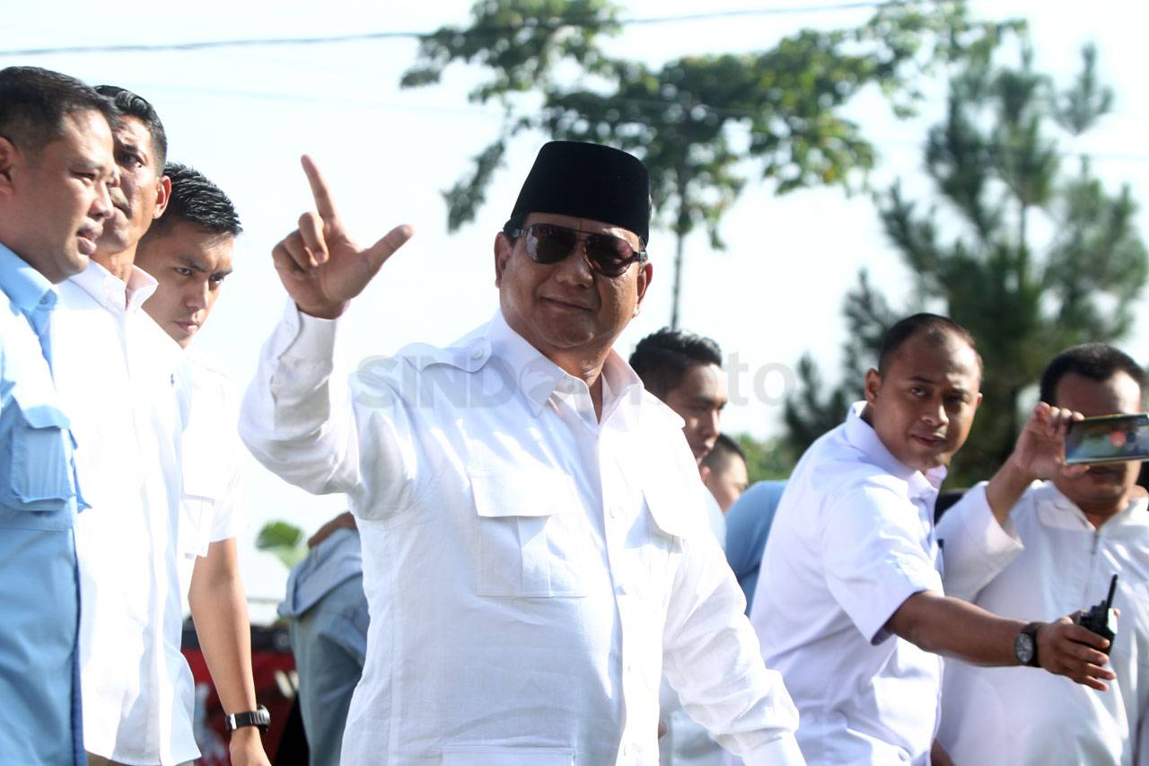 Capres Prabowo Nyoblos...