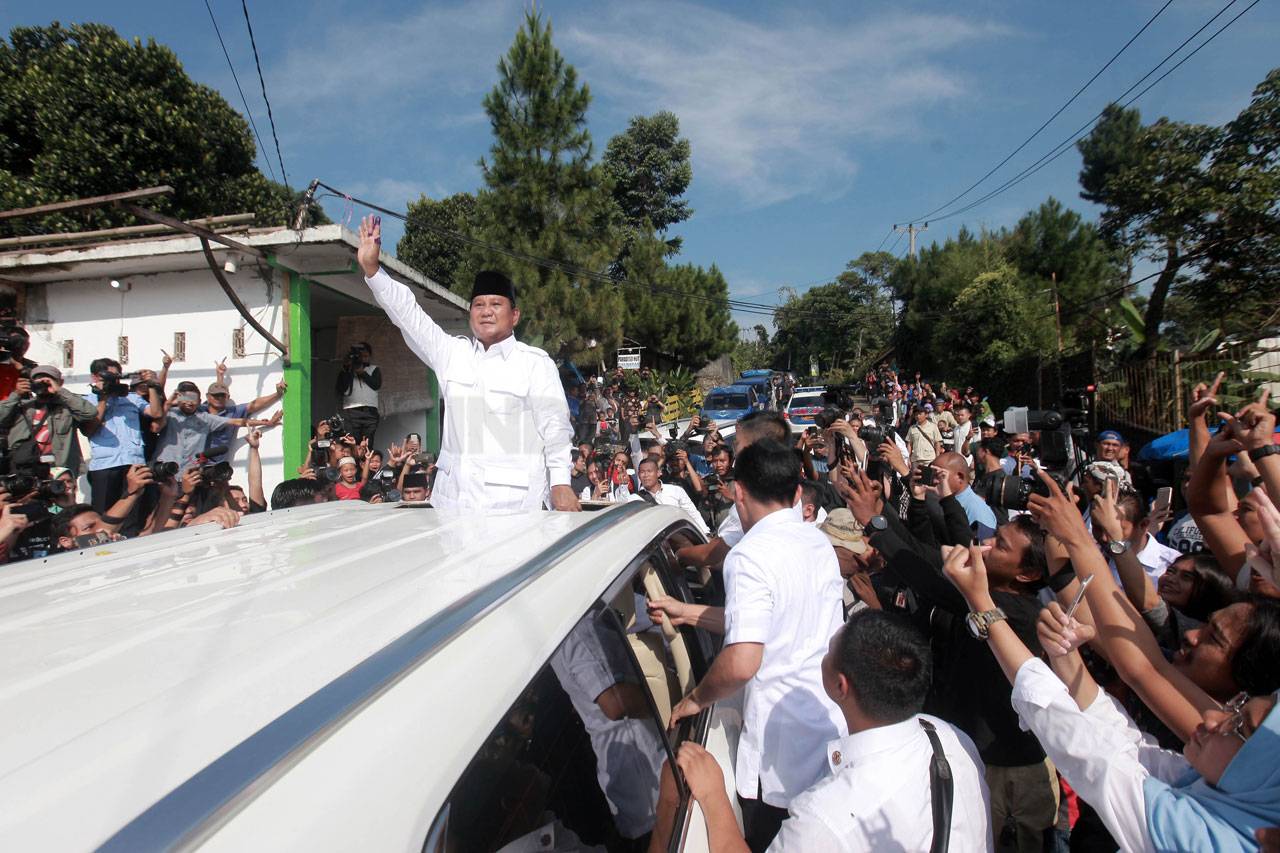 Capres Prabowo Nyoblos...