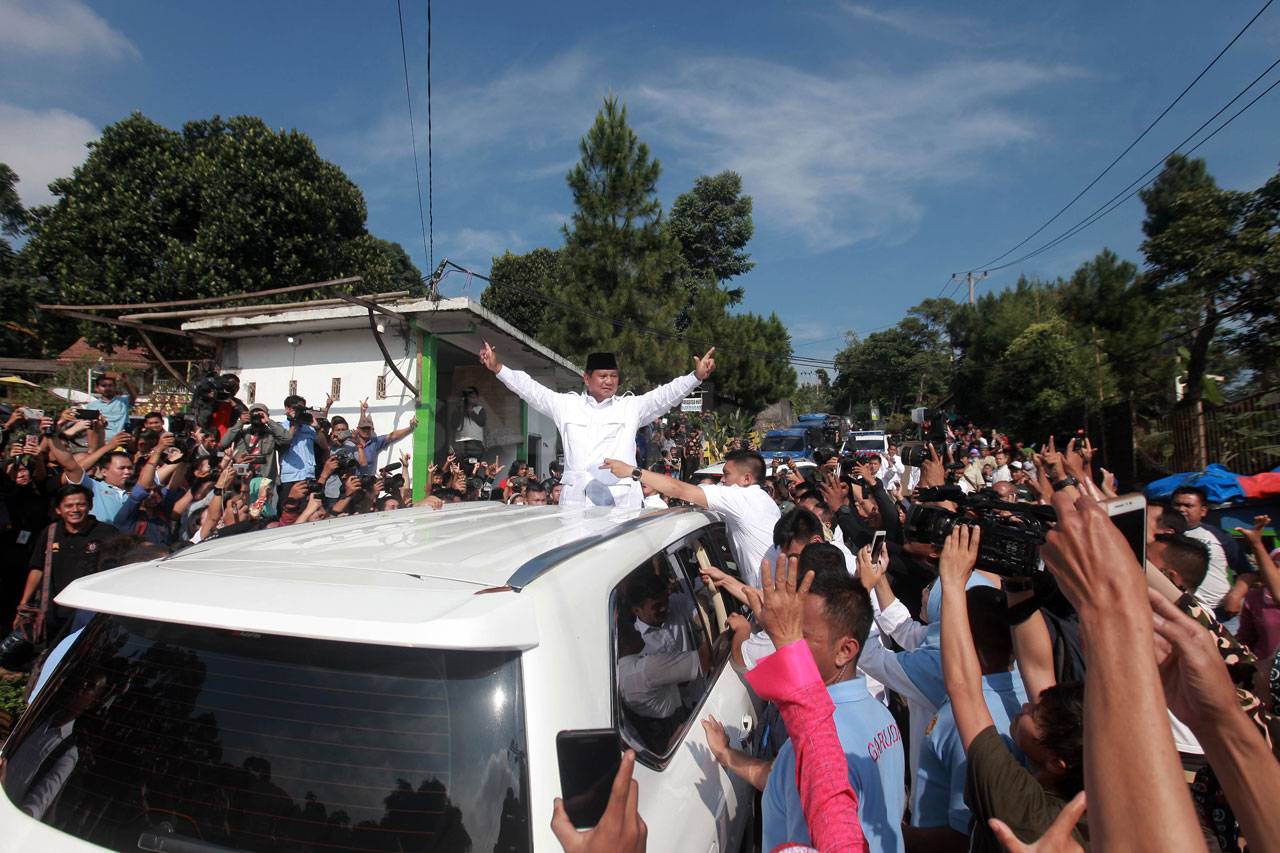 Capres Prabowo Nyoblos...