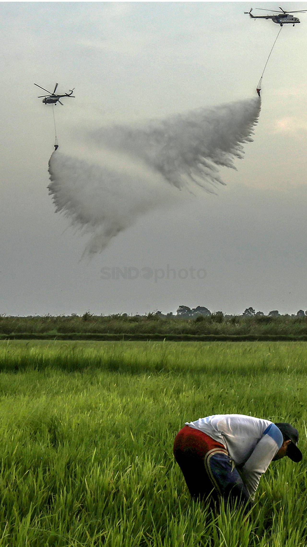 Helikopter Lakukan Pemadaman...