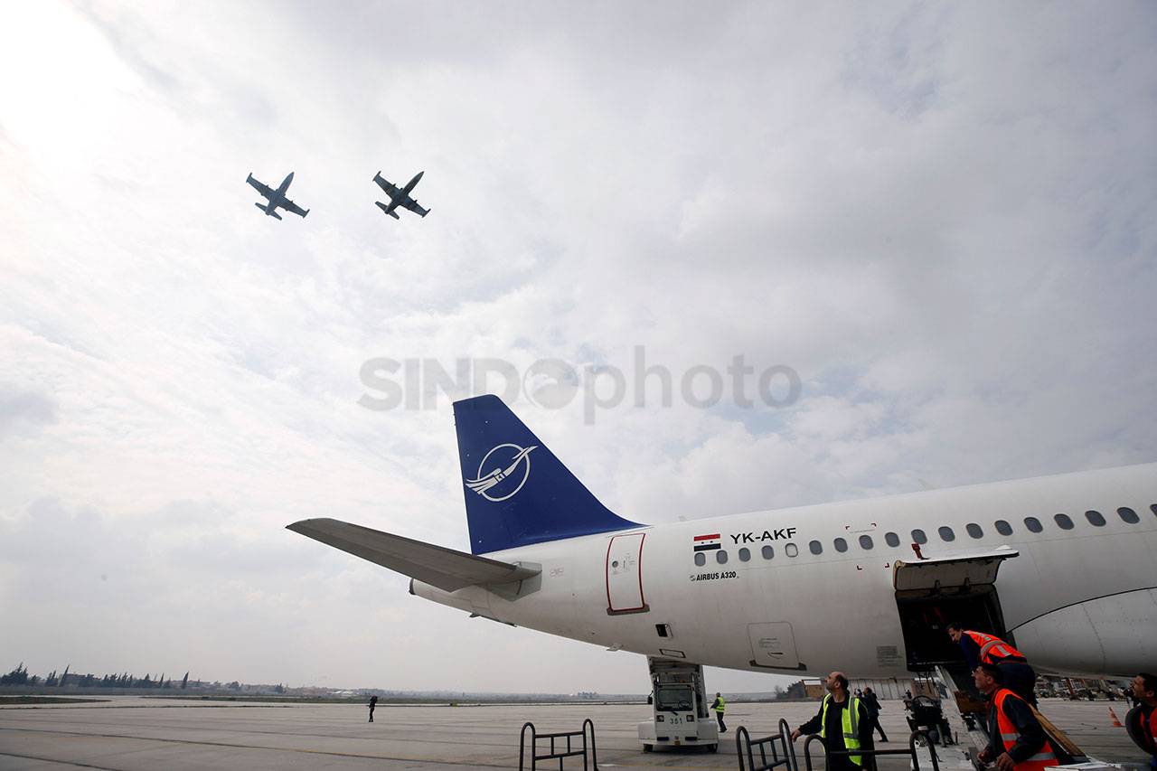 Bandara Aleppo Suriah...