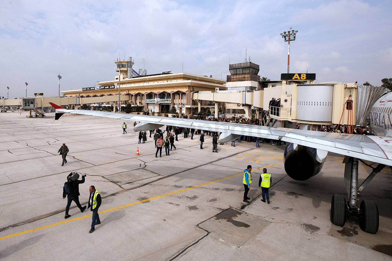 Bandara Aleppo Suriah...