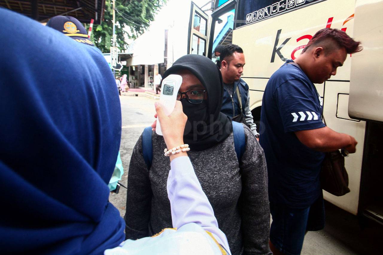 Dishub Cek Suhu Tubuh...